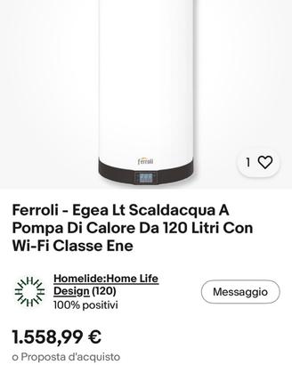 Boiler 120 L ferroli