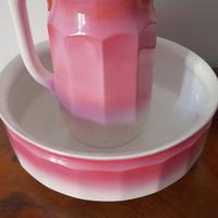 Set bagno per toilette in ceramica Laveno anni '50