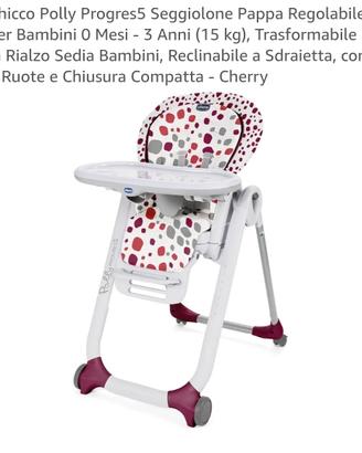 Seggiolone bimbo pappa regolabile 