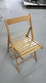 sedie pieghevoli legno naturale