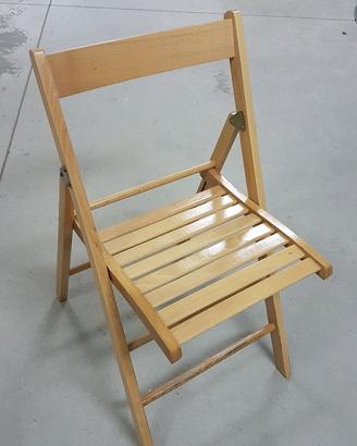 sedie pieghevoli legno naturale