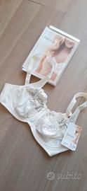  Reggiseno bianco nuovo Felina in pizzo e seta sen