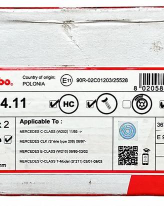 DISCHI FRENO POSTERIORI BREMBO – 08.9584.11 – 300x