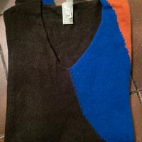 Maglione longuette in lana e cachemire