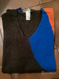 Maglione longuette in lana e cachemire