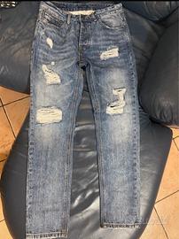 Jeans uomo strappati Gianni Lupo slim taglia 32