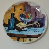 Piatto decorativo vintage anni 60/70 in ceramica 