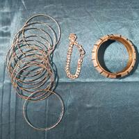 Lotto bracciali moda colore argento + bracciale