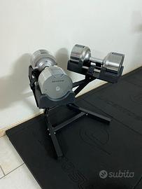 Manubri regolabili RexGym 4-41,5 kg + rastrelliera