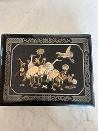 CINA ANTICO ALBUM IN LACCA  E MADREPERLA