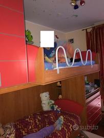 Cameretta bambini componibile con 3 letti