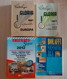 4 Cataloghi Francobolli Sassone, Unificato, Gloria