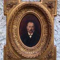 Quadro antico-Ritratto-dipinto a olio su tela