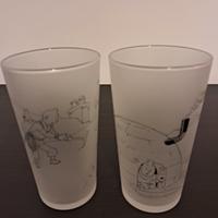 Coppia di bicchieri Tintin vintage