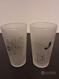 Coppia di bicchieri Tintin vintage
