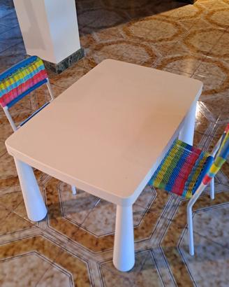 Tavolo bimbi Mammuth e sedie bimbi Fargglad Ikea