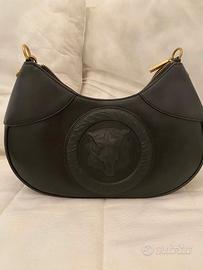 Borsa a mezza luna in pelle nera Just Cavalli