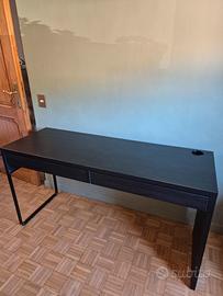 scrivania ikea nera 2 posti e 2 cassetti bell