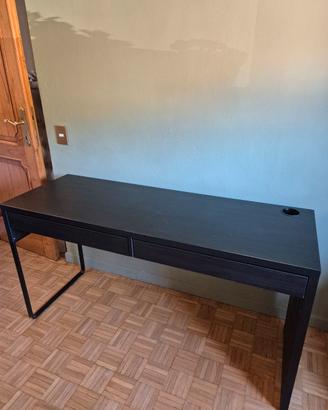 scrivania ikea nera 2 posti e 2 cassetti bell