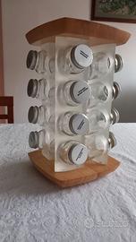 Portaspezie girevole in legno