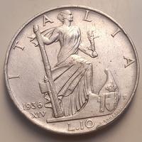 10 lire 1936 argento Vittorio Emanuele III 