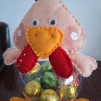 Gallinella porta ovetti Pasquali corpo in plex/fel