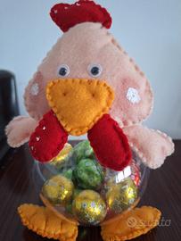 Gallinella porta ovetti Pasquali corpo in plex/fel