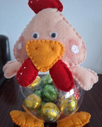Gallinella porta ovetti Pasquali corpo in plex/fel