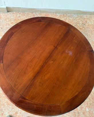 Tavolo rotondo allungabile legno massello 1.20 dia
