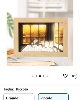 quadretto luminoso led per decorare o luce  nottur