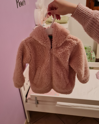 Pelliccia rosa bimba
