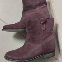 Stivali texani scamosciati  Bordeaux 