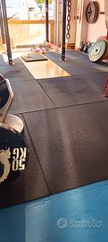 Tappeto gommato home gym grana ultra fine
