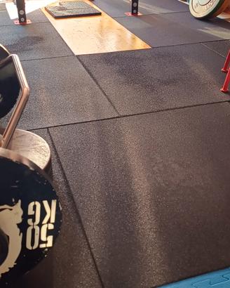 Tappeto gommato home gym grana ultra fine