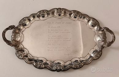 Vassoio da portata d’epoca argenterie Galbiati