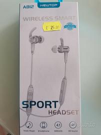 AURICOLARE BLUETOOTH SPORT BIANCO