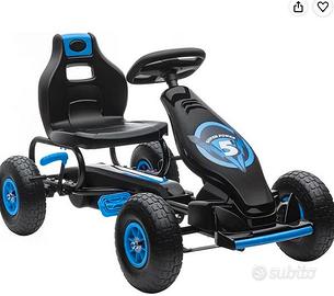 HOMCOM Go Kart a Pedali per Bambini da 5-12 Anni