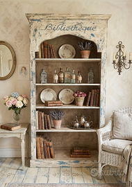 Libreria in patina rustica