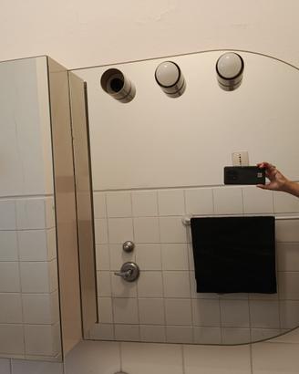 Specchio Bagno con Mobile Contenitore e Luci