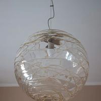 Lampadario a sfera in vetro