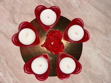 Porta candela a forma di cuore