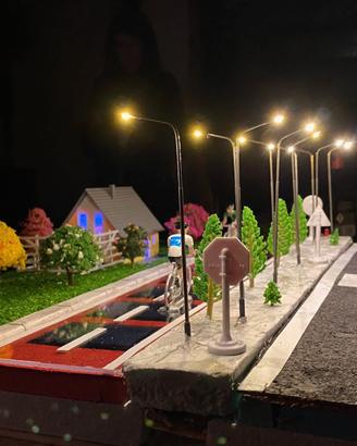 Modellino con pista solar road