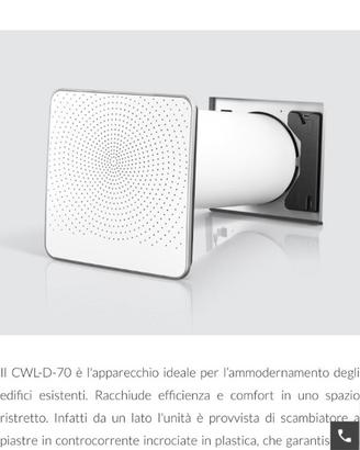 Ventilazione meccanica decentralizzata 2 unitá