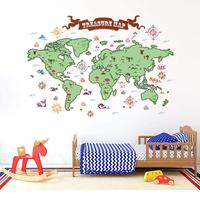 NUOVI Adesivi Murali Mappa del Mondo Educativa Ade