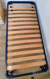 Rete Letto singolo 80x190 con doghe in legno.