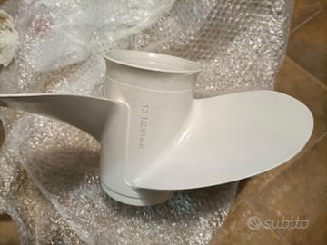 Elica per Yamaha 13 1/2 x 14 in alluminio bianco