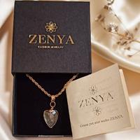 Collana ciondolo Cuore Cristallo di Rocca 