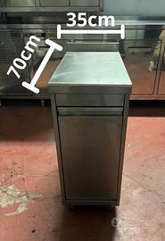 Mobile Pattumiera Professionale Inox 35x70 cm