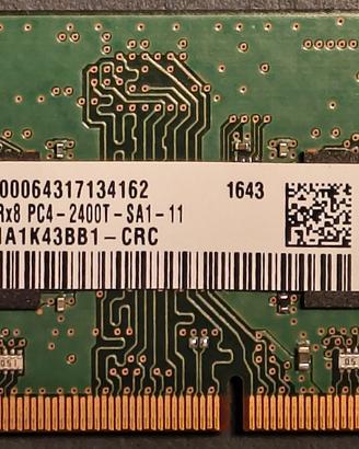 RAM stick Samsung da 8GB DDR4