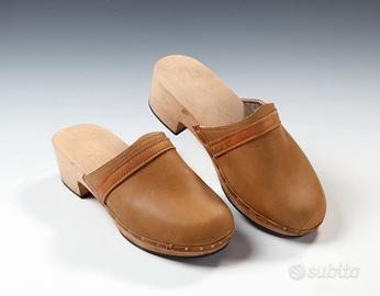 Zoccoli pelle vintage donna 36-37